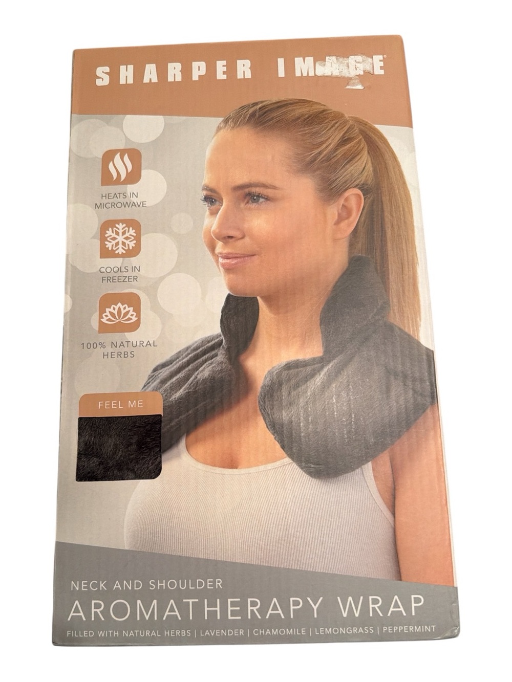 Sharper Image Gray Neck & Shoulder Aromatherapy Wrap